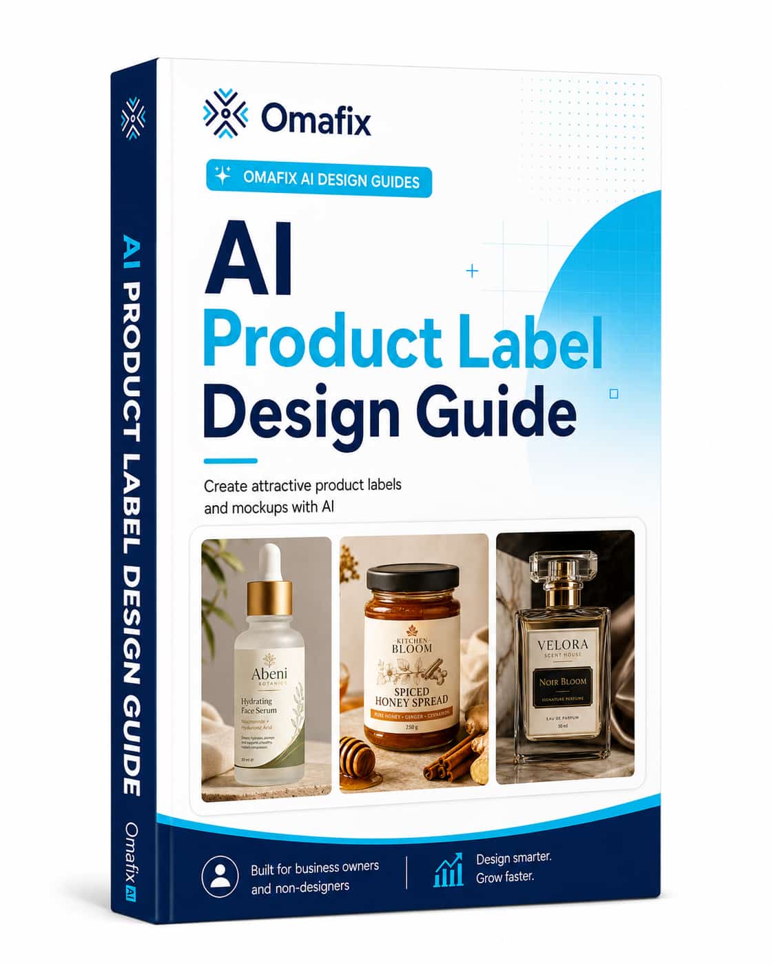 AI Product Label Design Guide ebook mockup