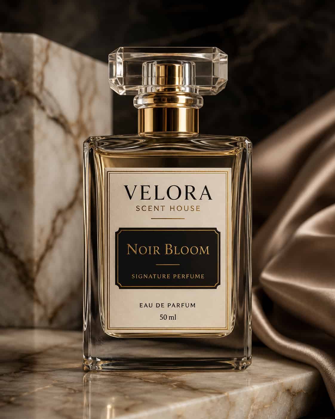 Perfume label sample