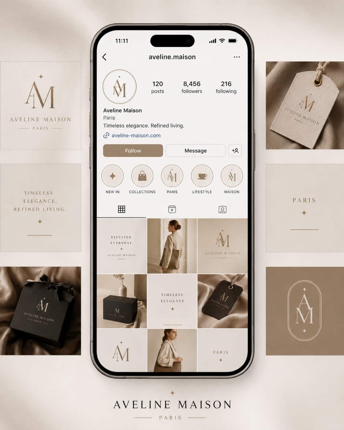 Social profile preview sample