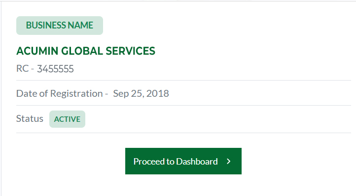 CAC portal showing ACTIVE status after filing annual returns with Omafix